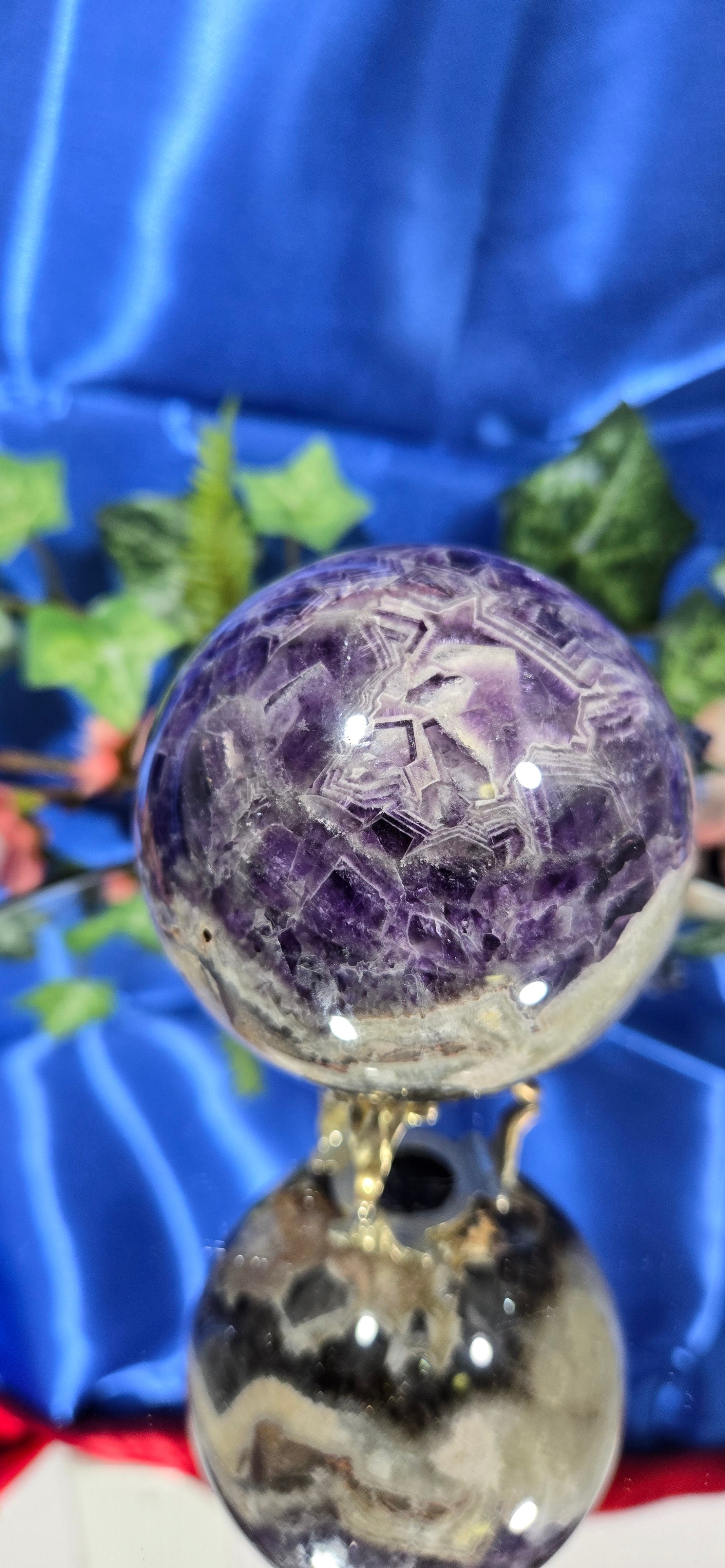 CHEVRON AMETHYST SPHERE