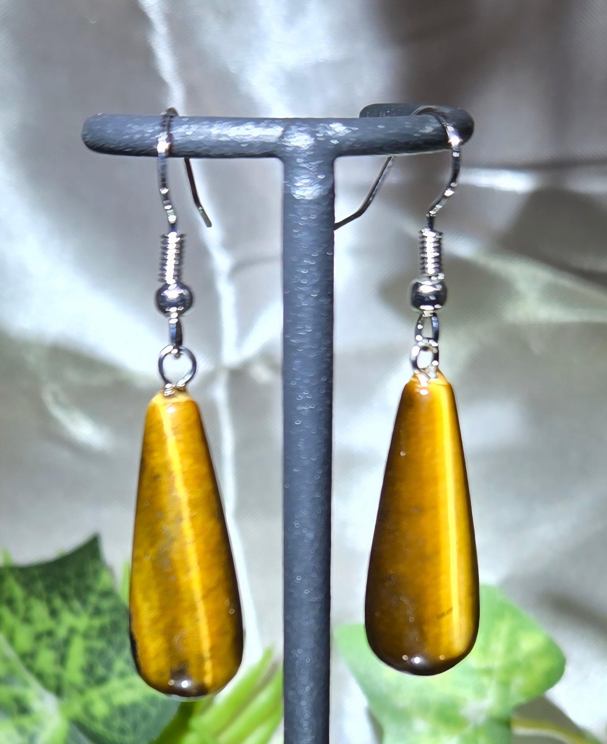 TIGERS EYE EARRINGS 925 STERLING