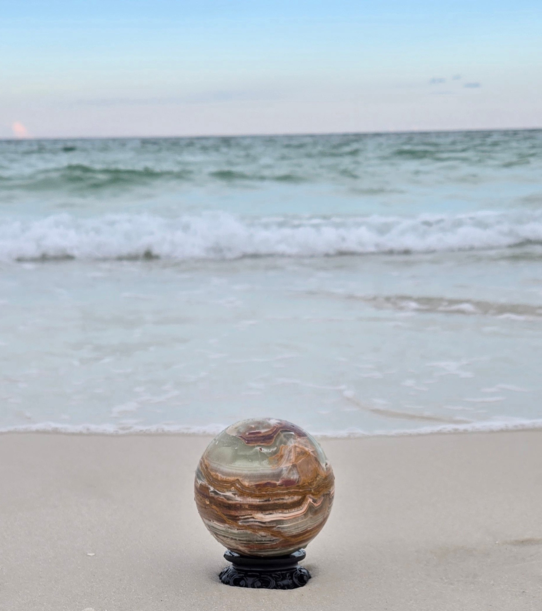 BANDED CALCITE SPHERE