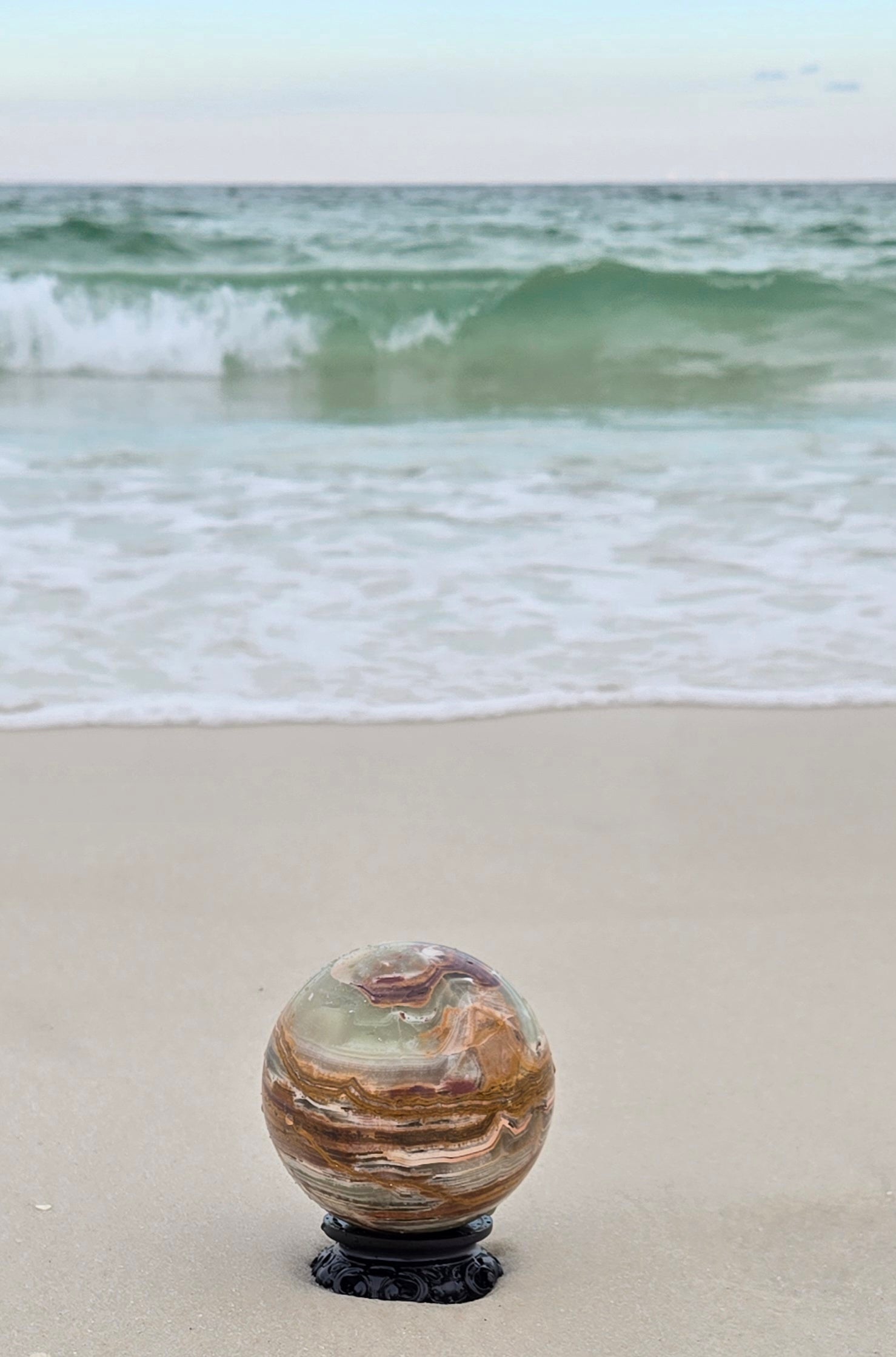 BANDED CALCITE SPHERE