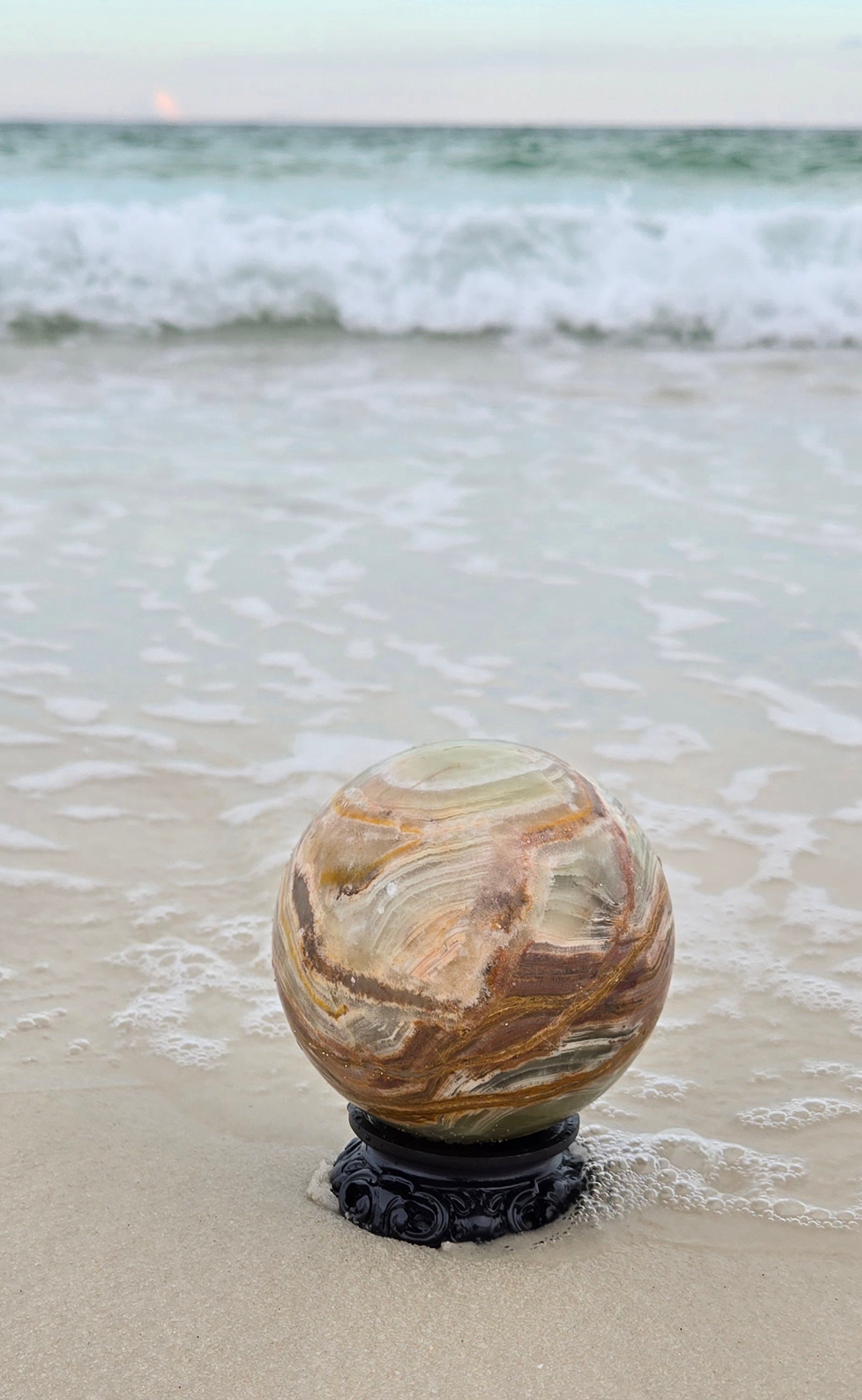 BANDED CALCITE SPHERE