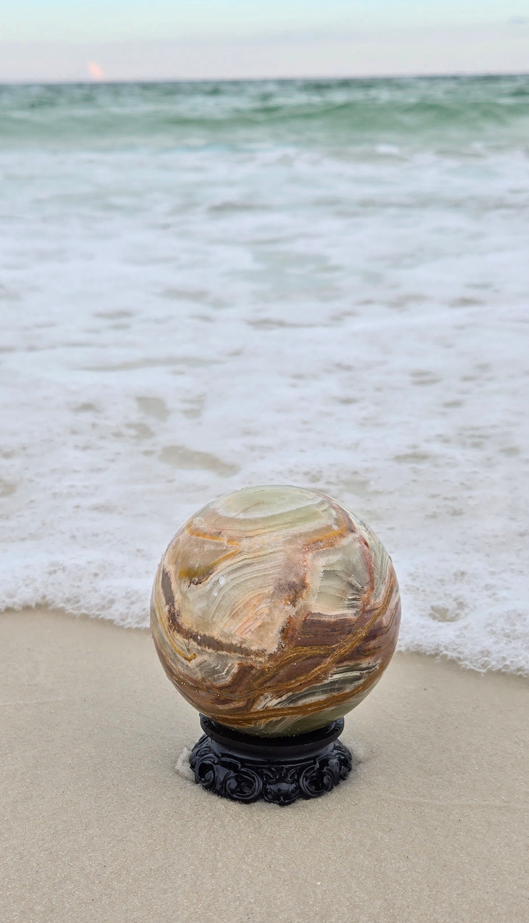 BANDED CALCITE SPHERE