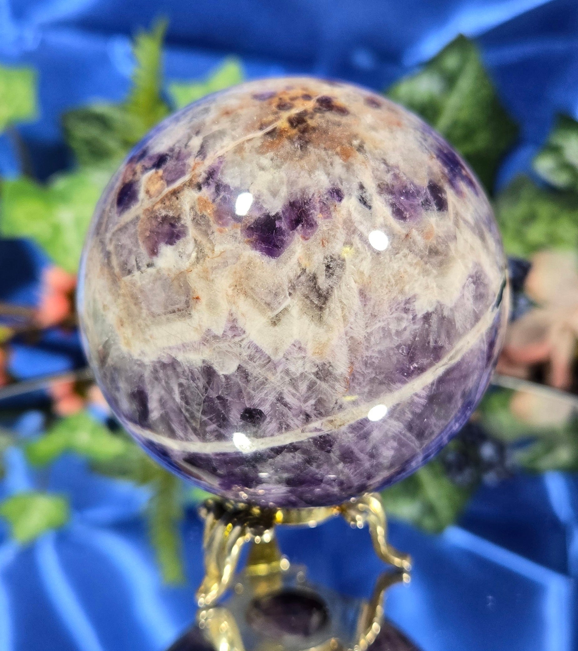 CHEVRON AMETHYST SPHERE
