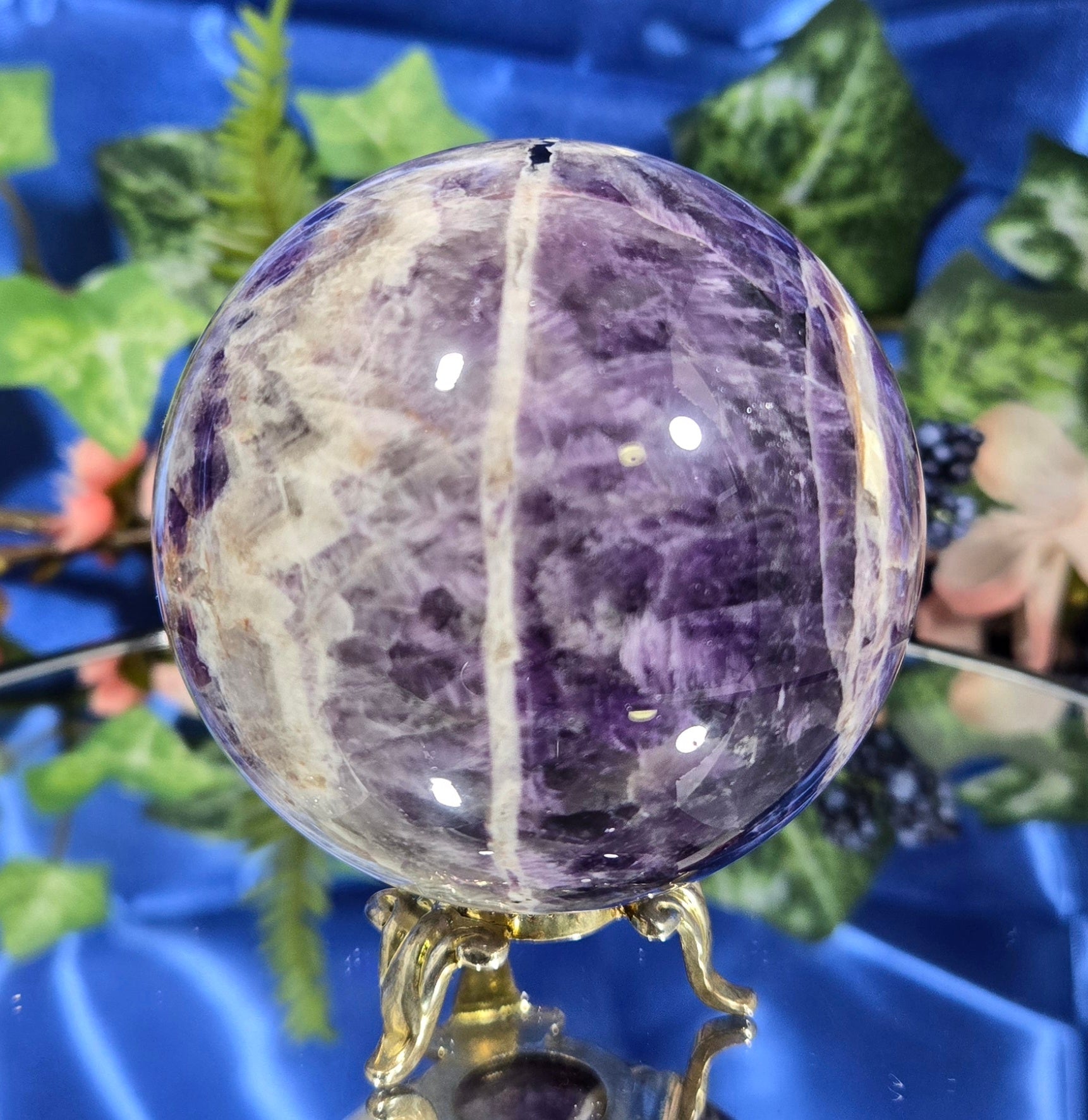 CHEVRON AMETHYST SPHERE