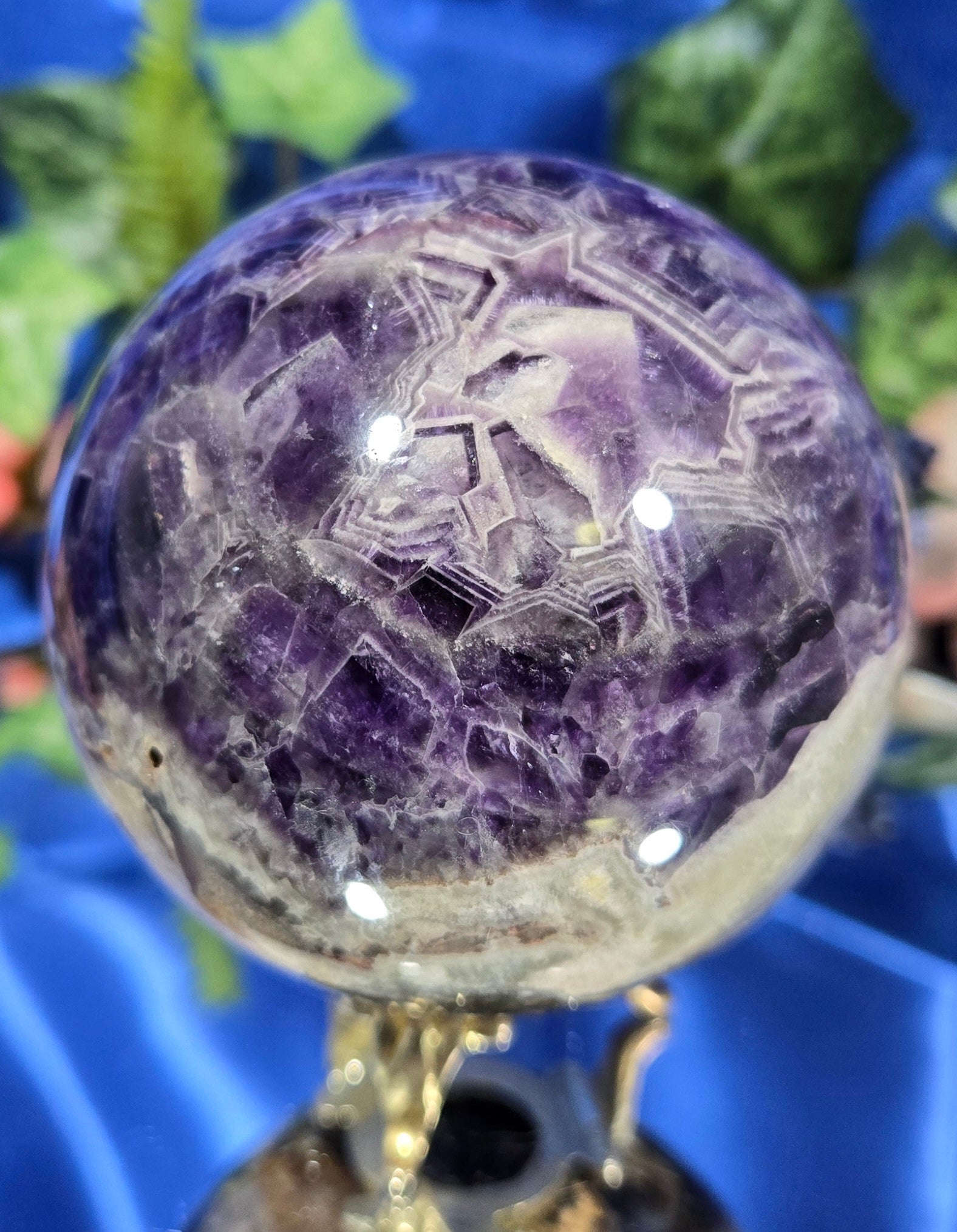 CHEVRON AMETHYST SPHERE