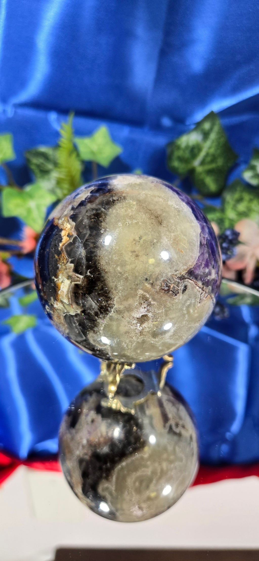 CHEVRON AMETHYST SPHERE