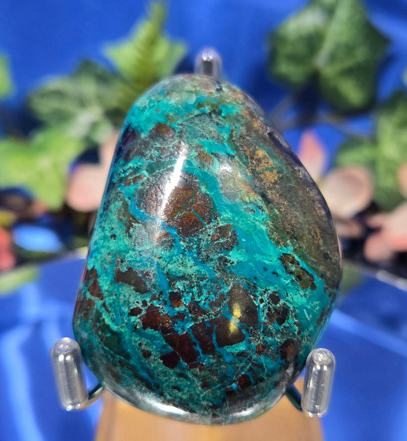 AZURITE CHRYSOCOLLA PALM STONE