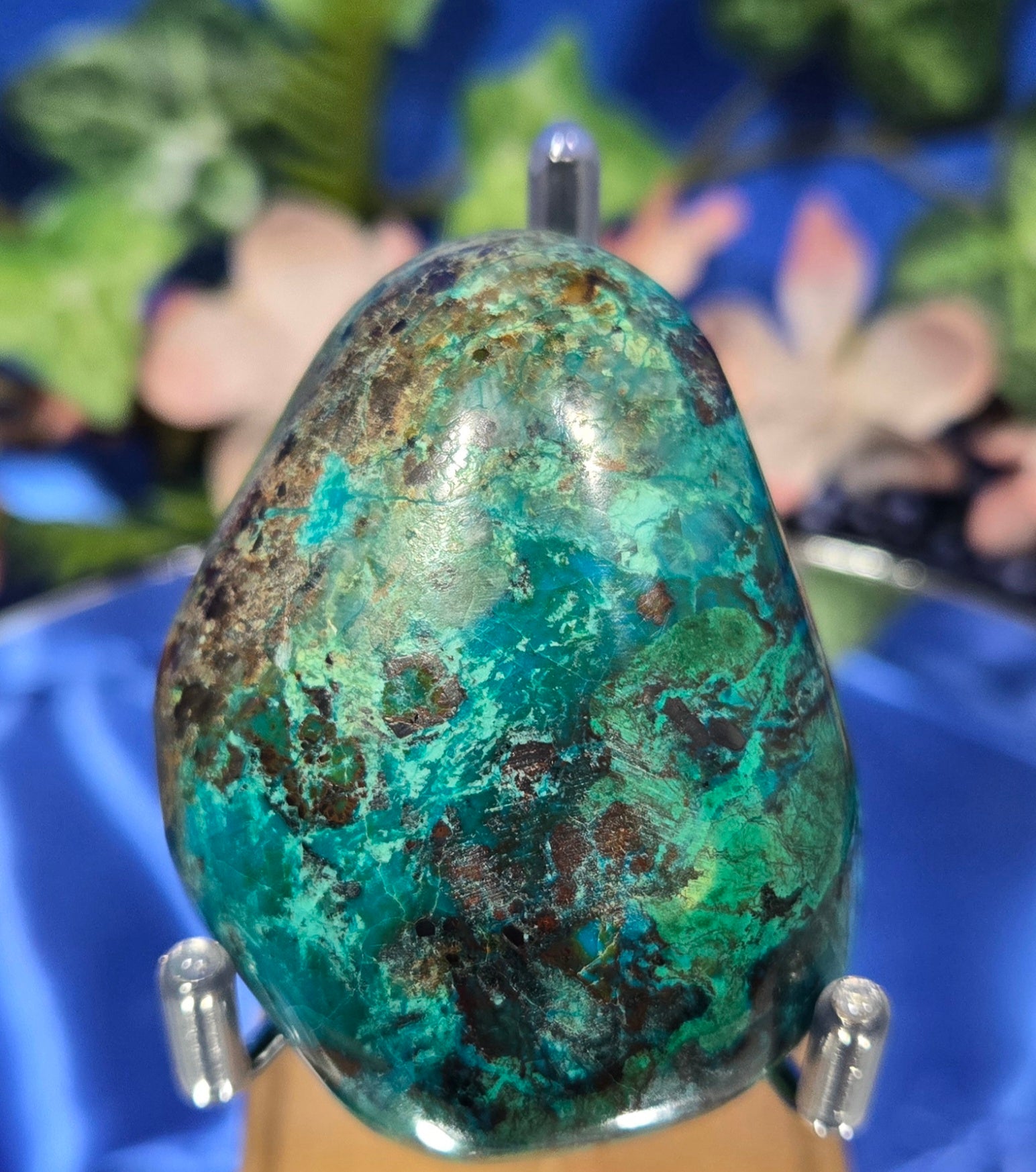 AZURITE CHRYSOCOLLA PALM STONE