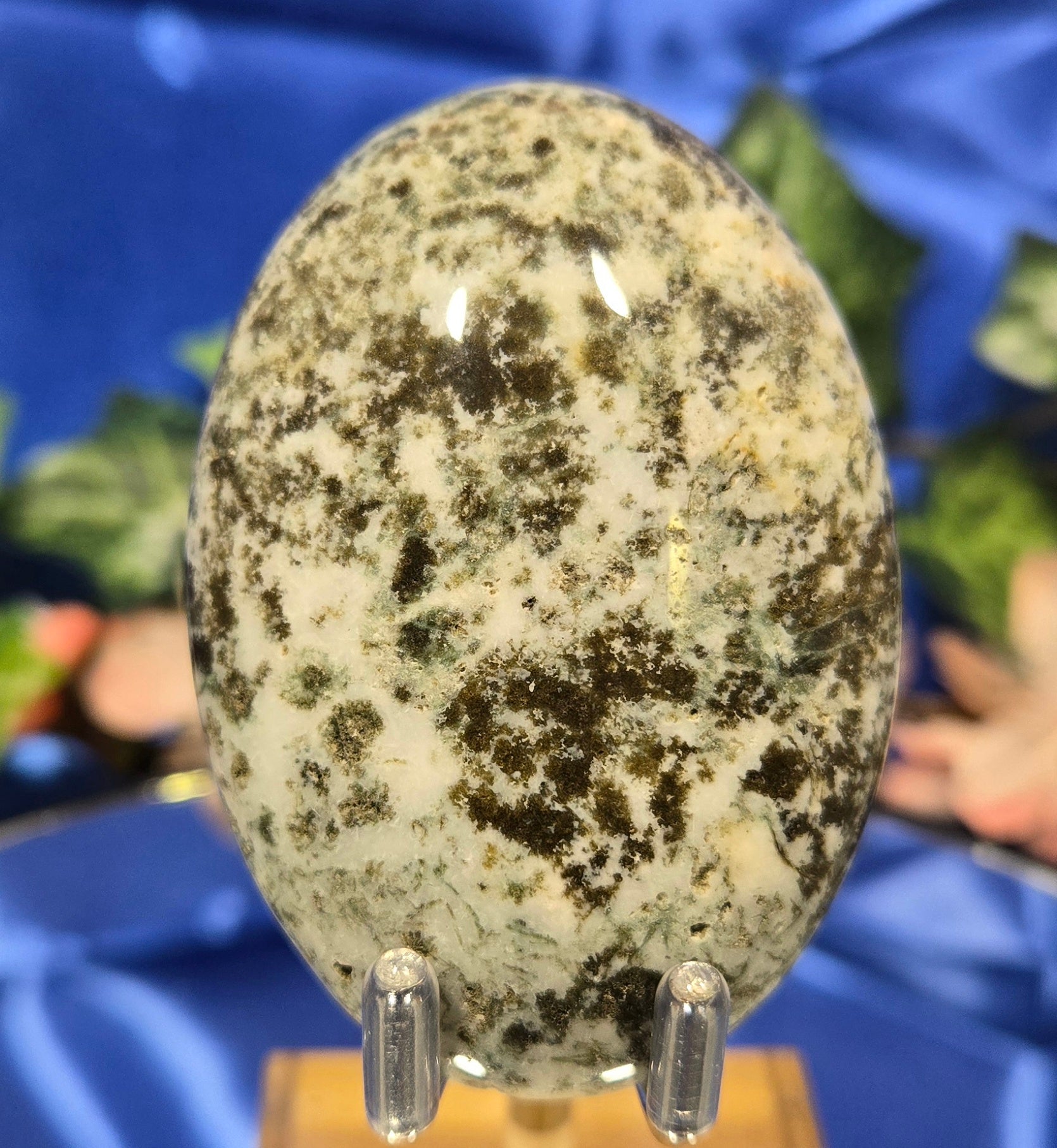 MOSS AGATE JASPER PALM STONE