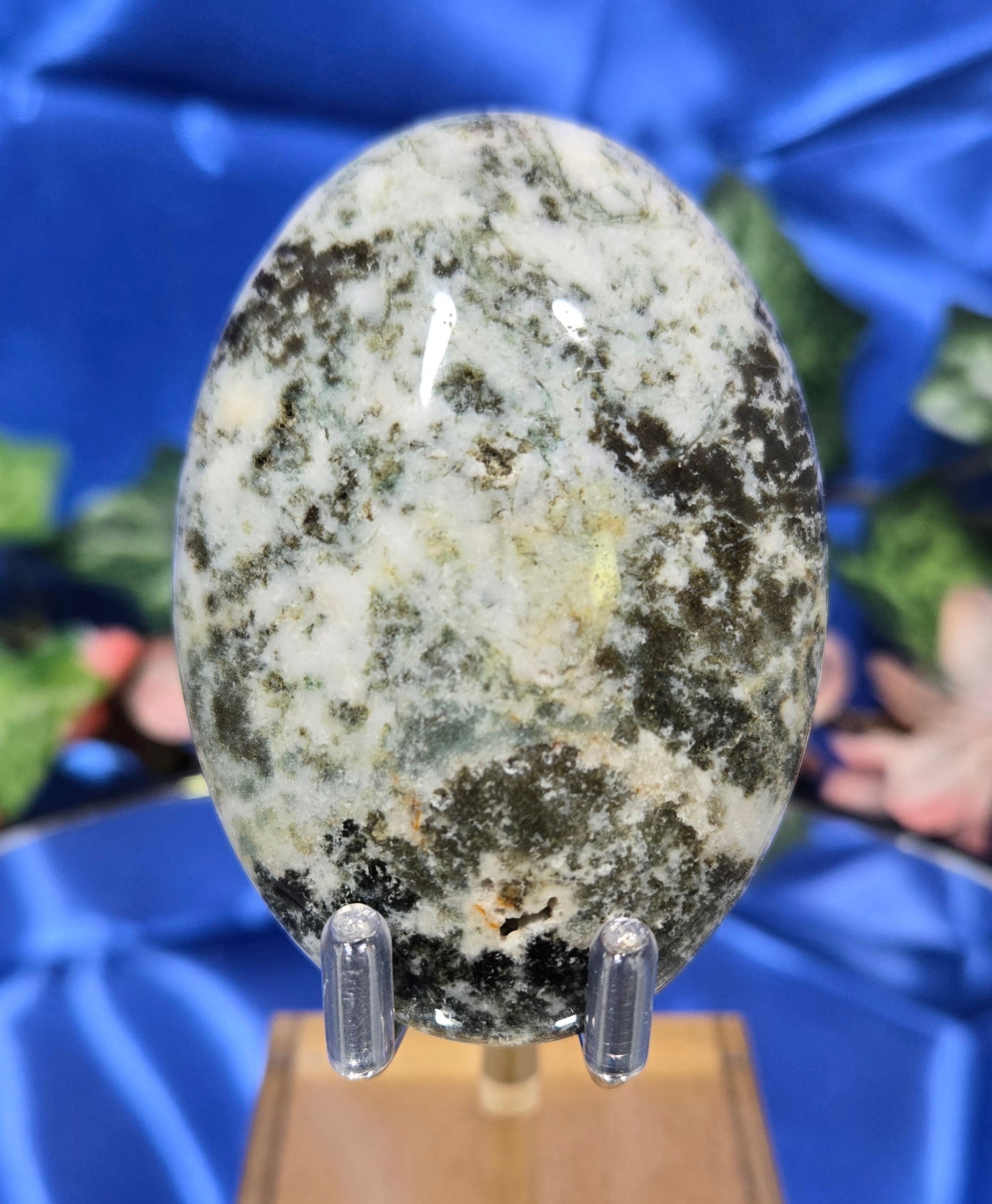 MOSS AGATE JASPER PALM STONE