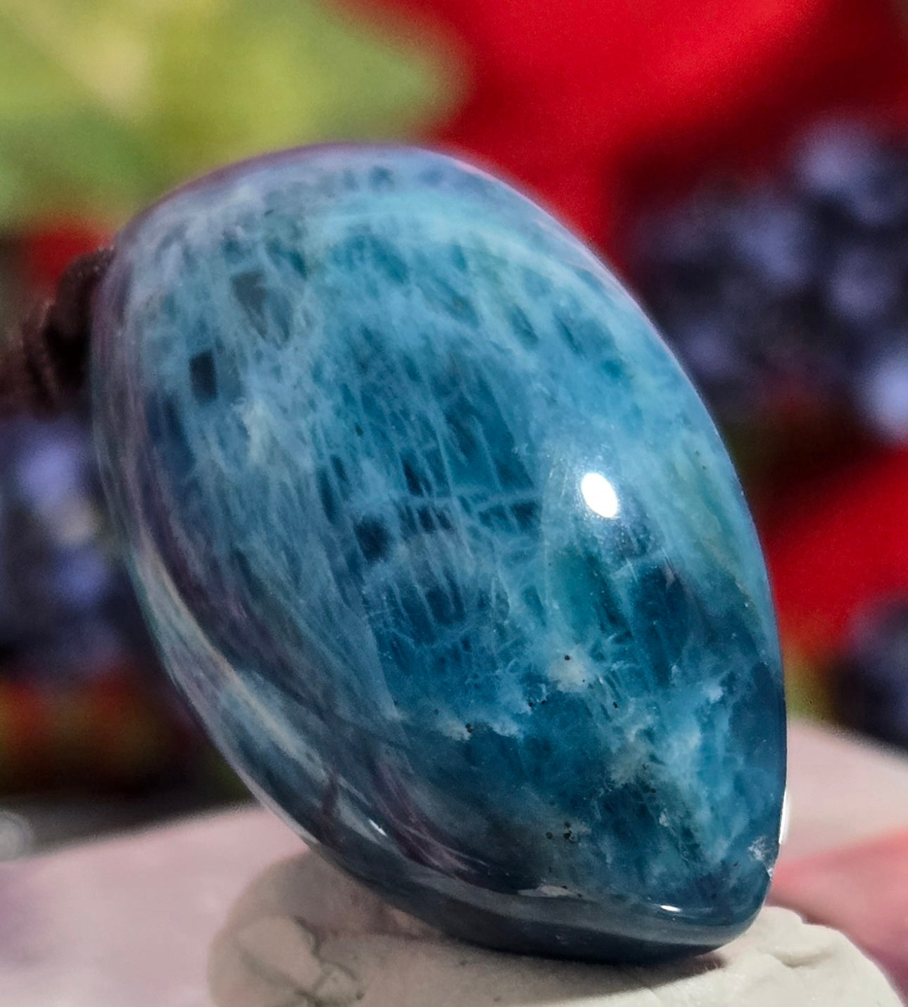 BLUE APATITE CABOCHON