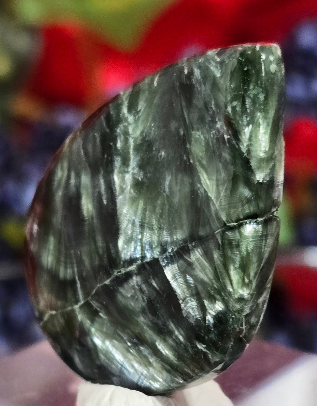 GREEN SERAPHINITE CABOCHON