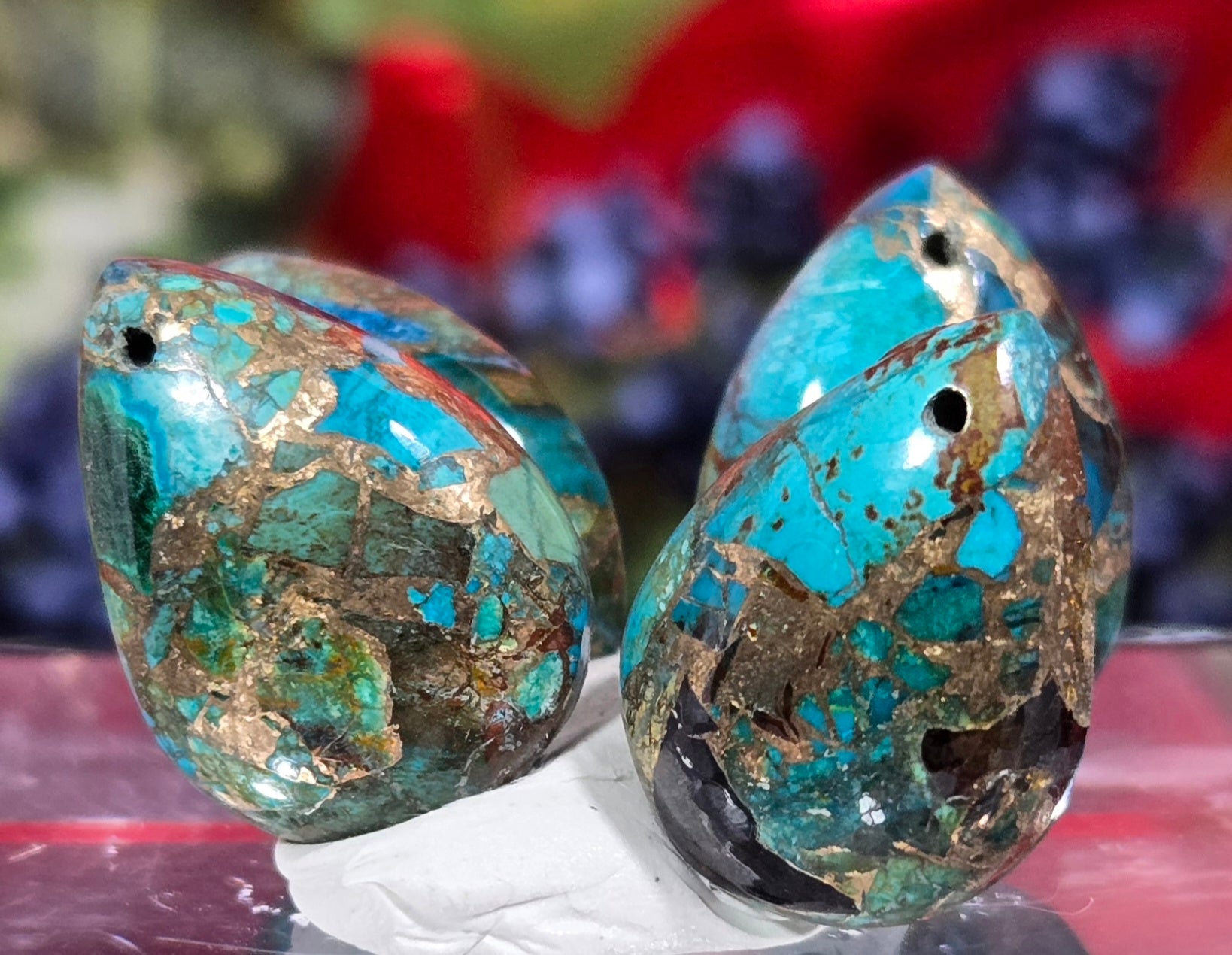 TURQUOISE PYRITE CABOCHON
