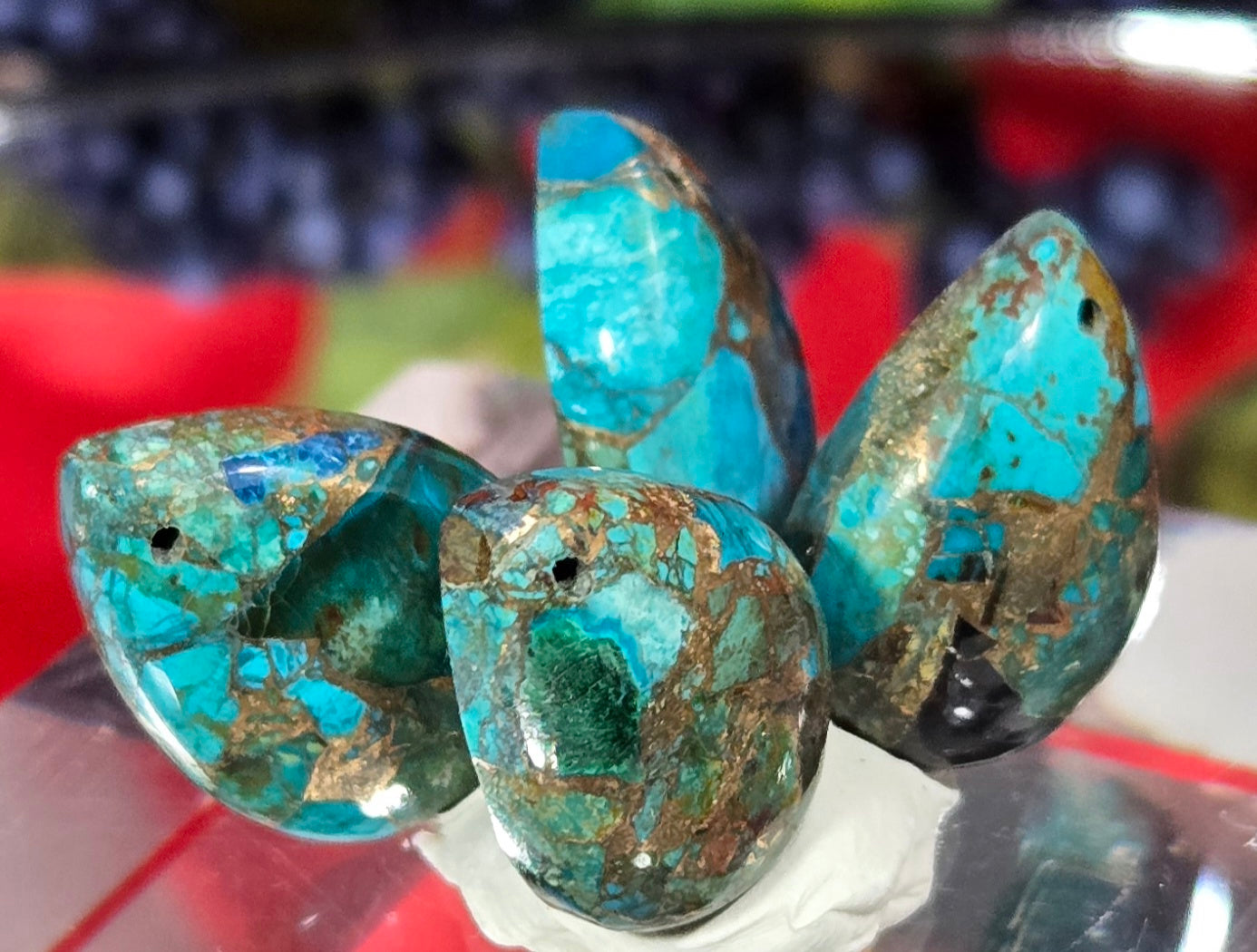 TURQUOISE PYRITE CABOCHON