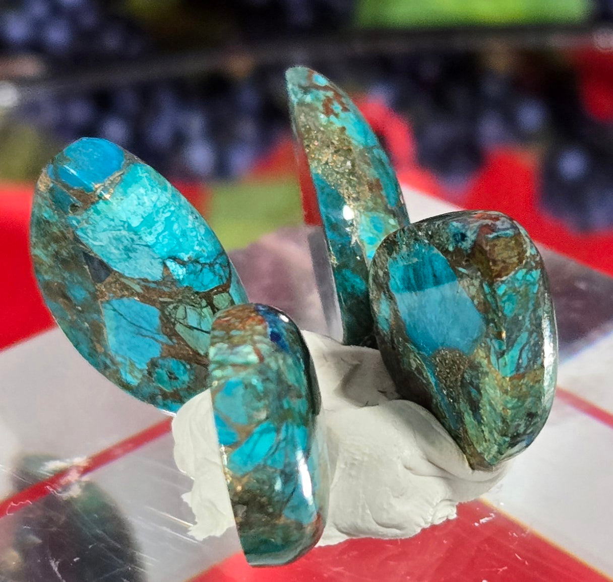 TURQUOISE PYRITE CABOCHON