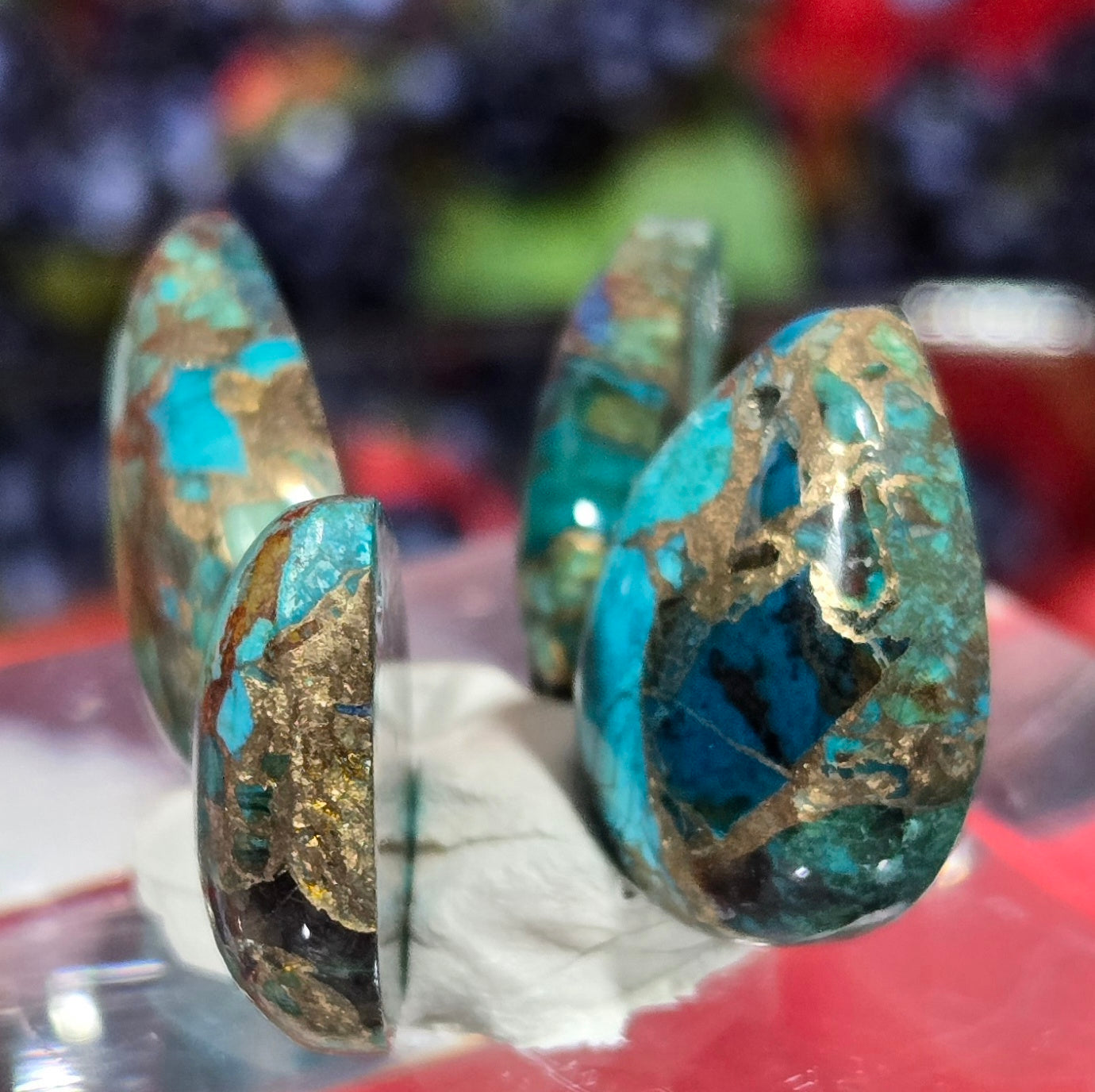 TURQUOISE PYRITE CABOCHON
