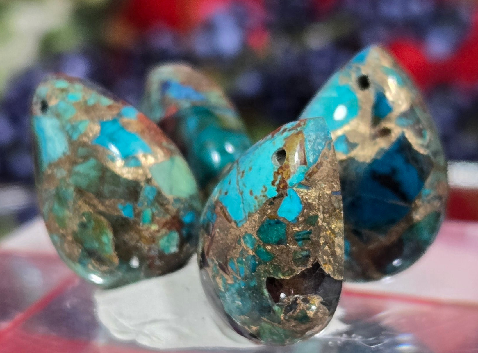 TURQUOISE PYRITE CABOCHON