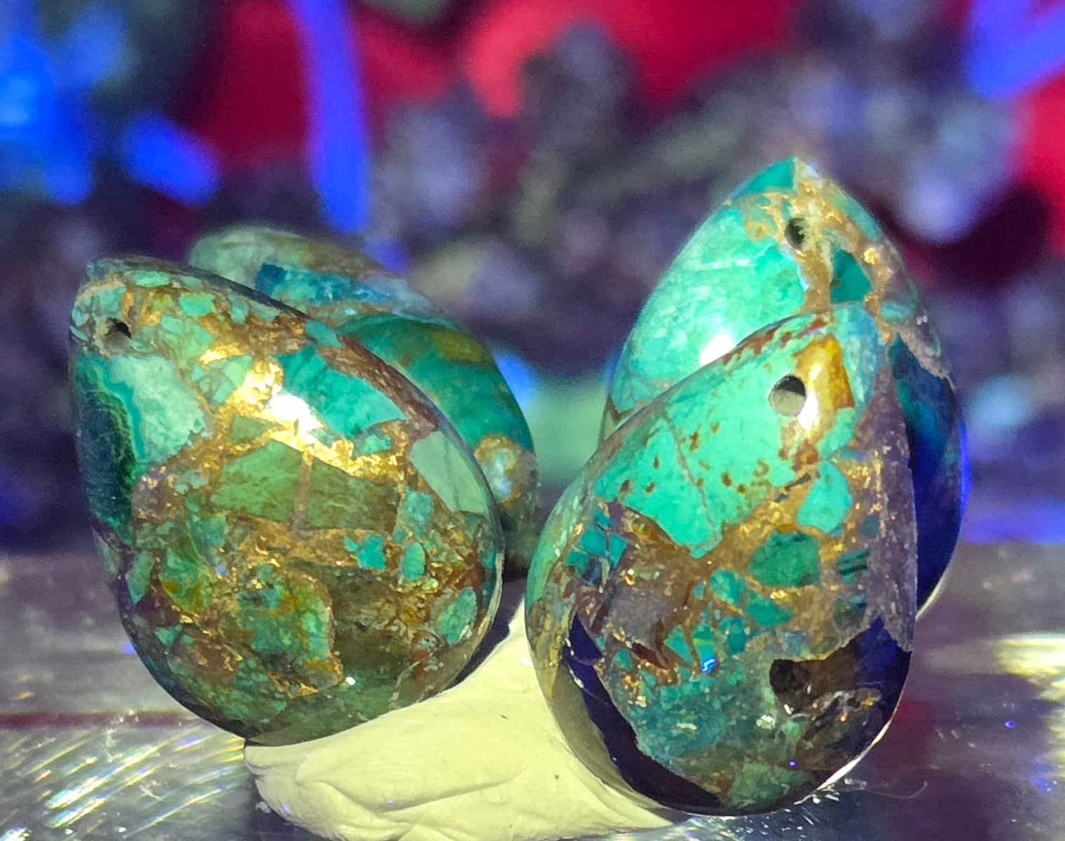 TURQUOISE PYRITE CABOCHON