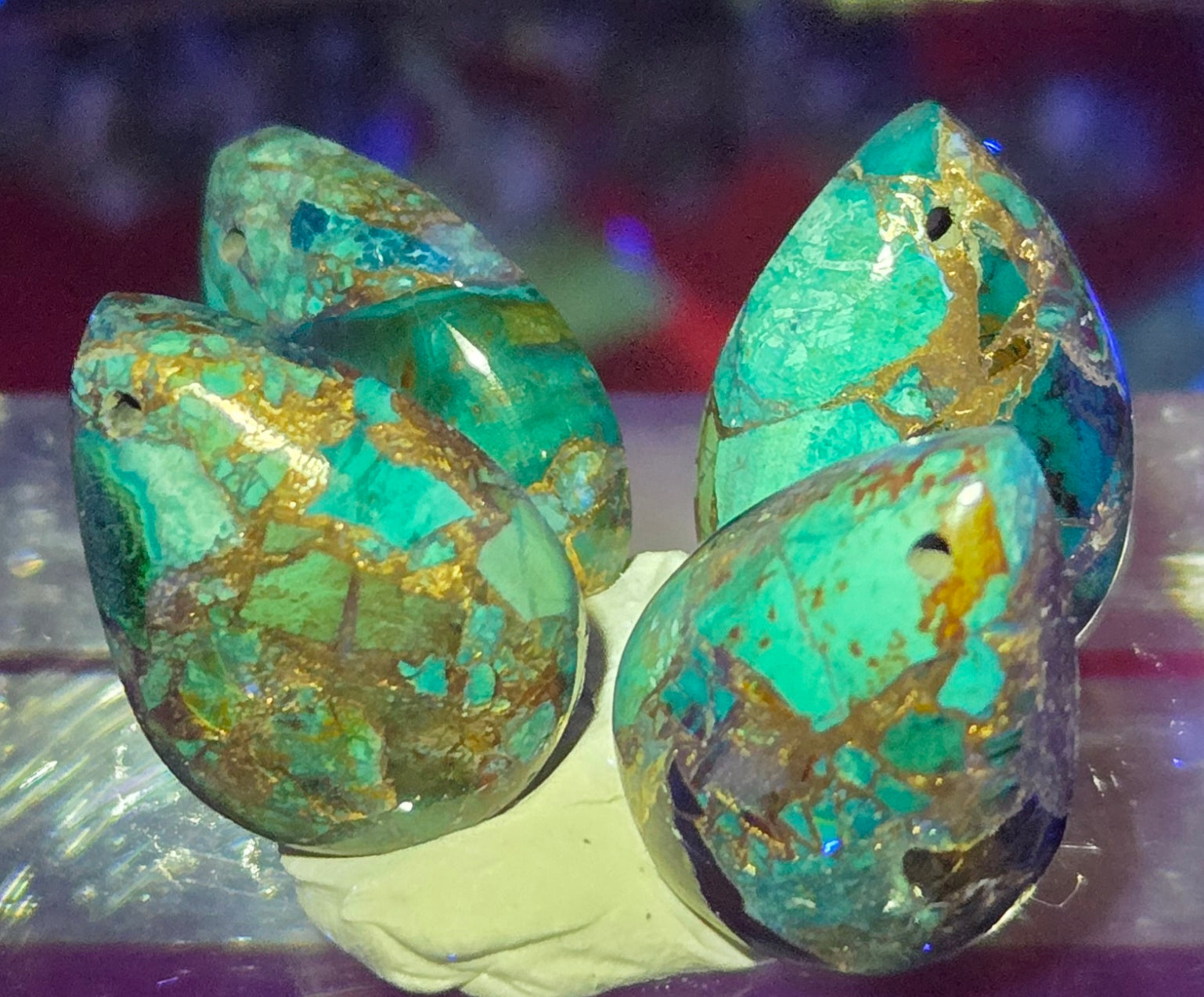 TURQUOISE PYRITE CABOCHON