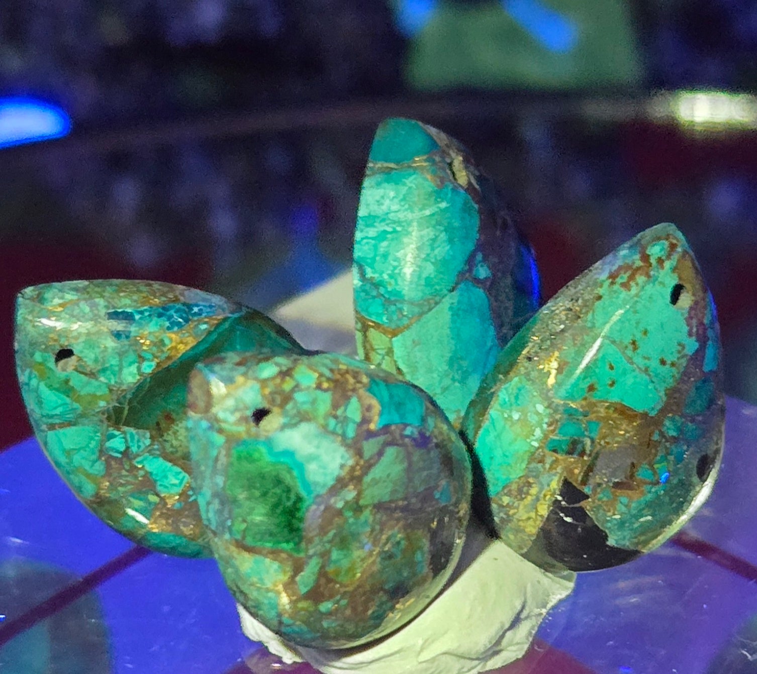 TURQUOISE PYRITE CABOCHON