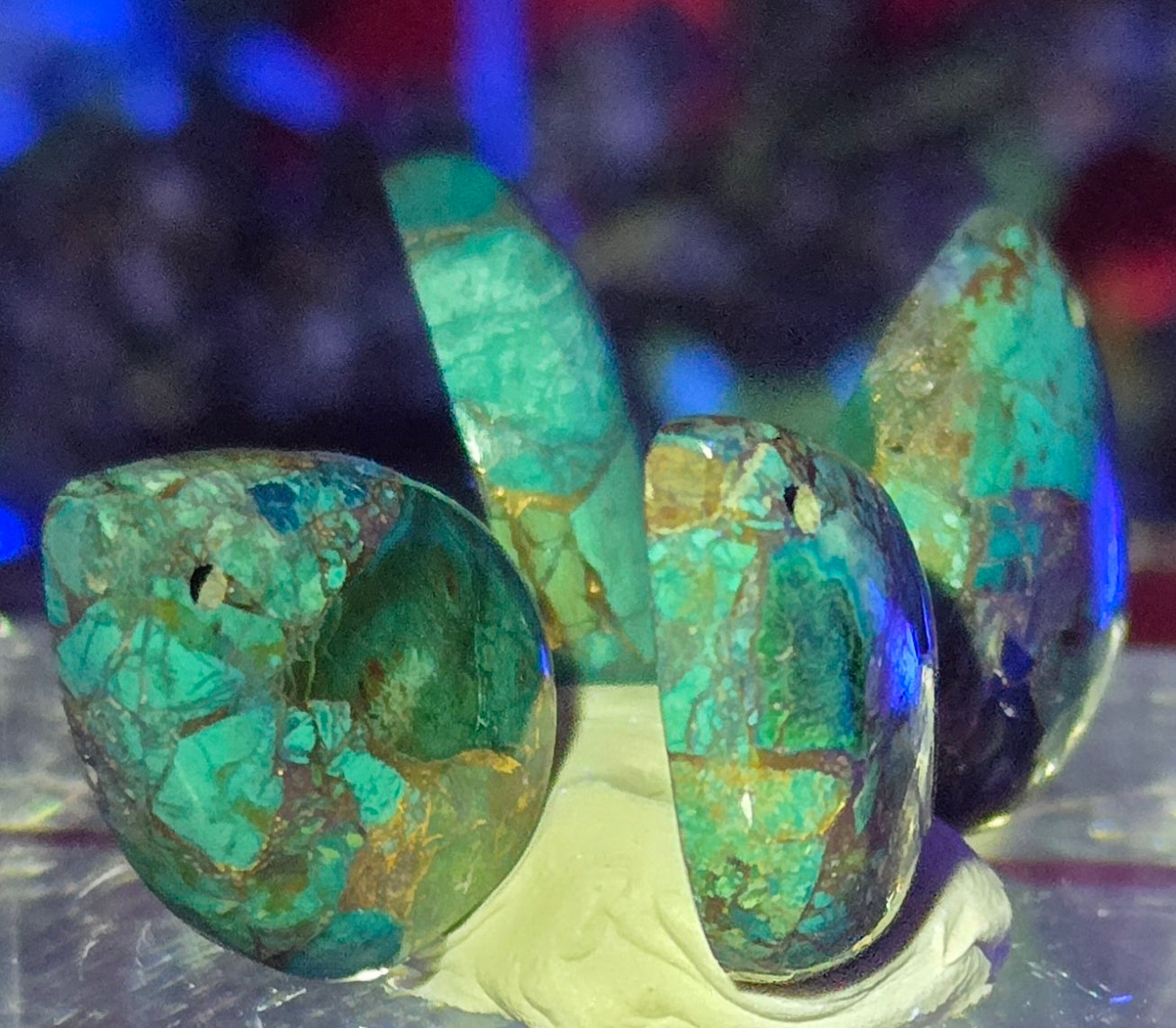 TURQUOISE PYRITE CABOCHON
