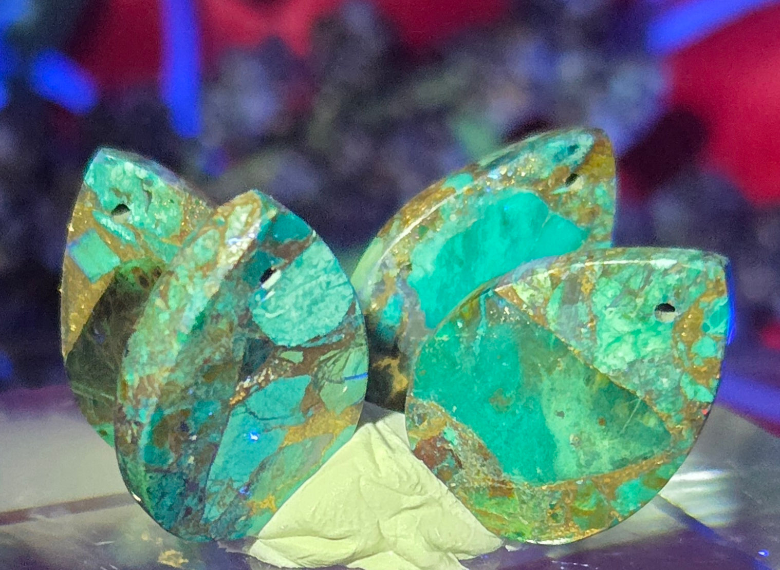 TURQUOISE PYRITE CABOCHON