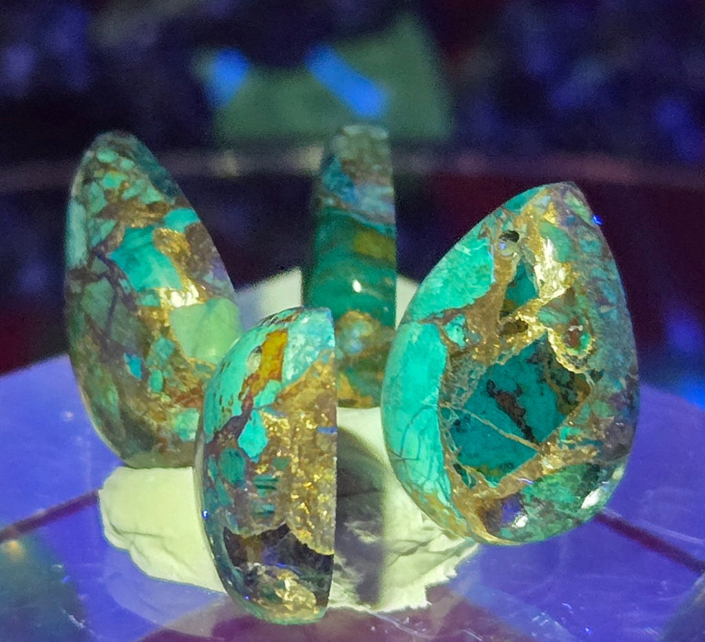 TURQUOISE PYRITE CABOCHON