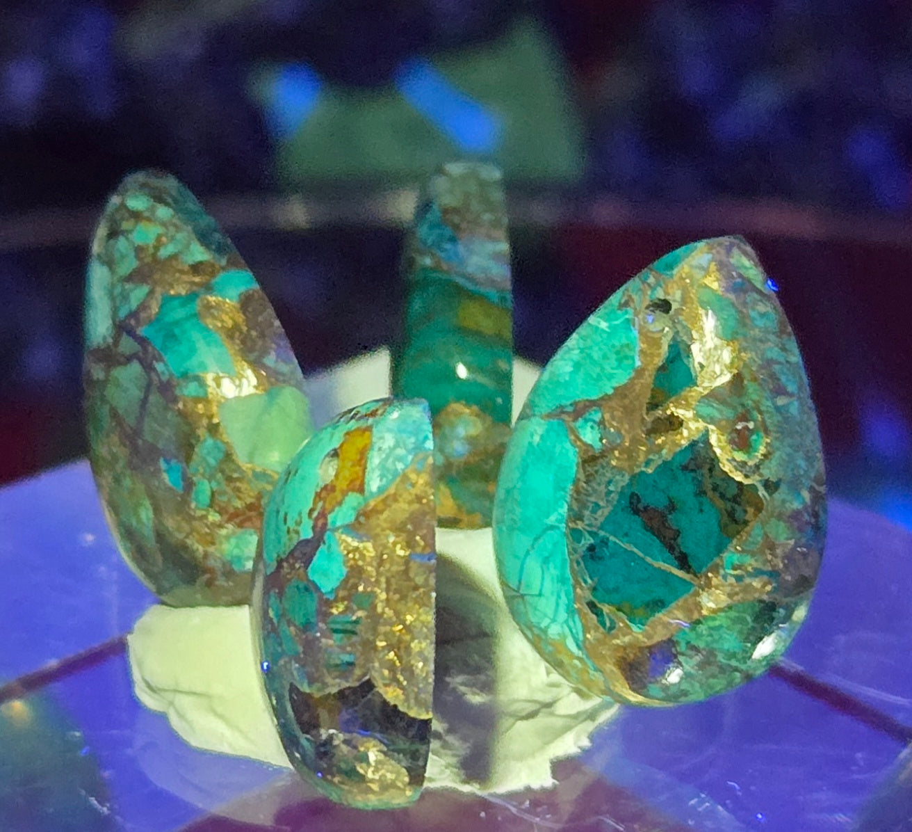 TURQUOISE PYRITE CABOCHON