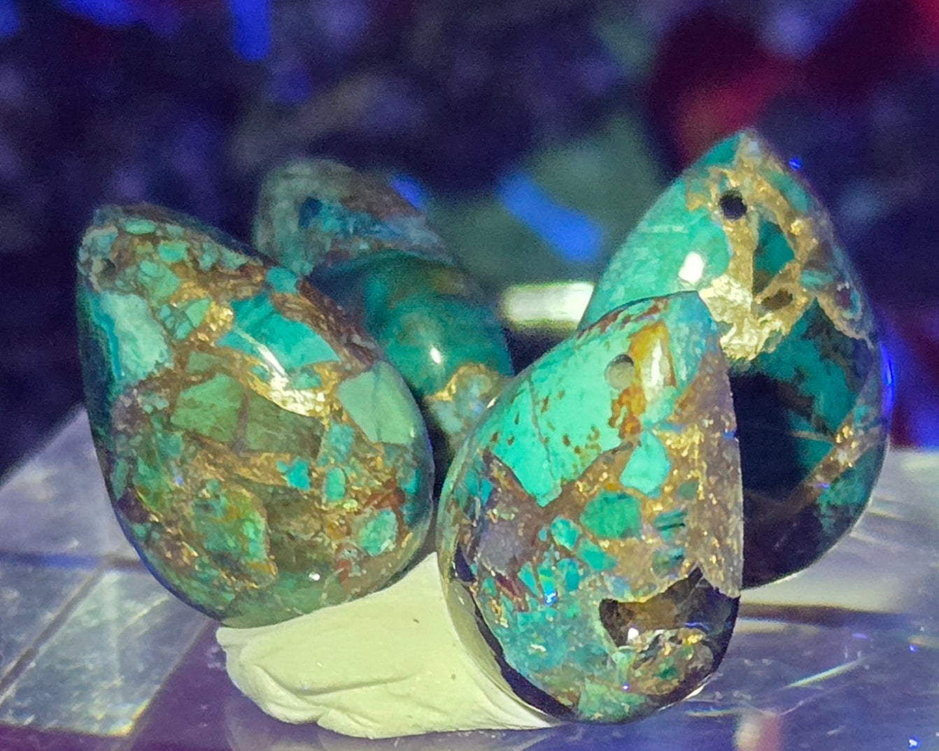 TURQUOISE PYRITE CABOCHON