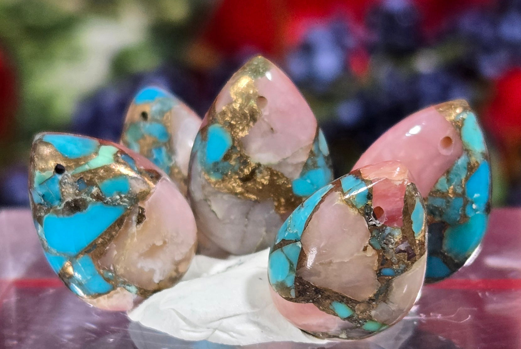 TURQUOISE PYRITE CABOCHON