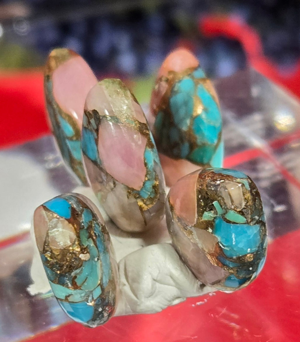TURQUOISE PYRITE CABOCHON