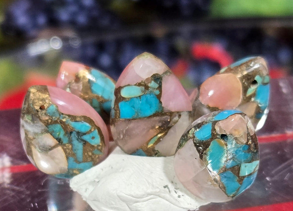 TURQUOISE PYRITE CABOCHON