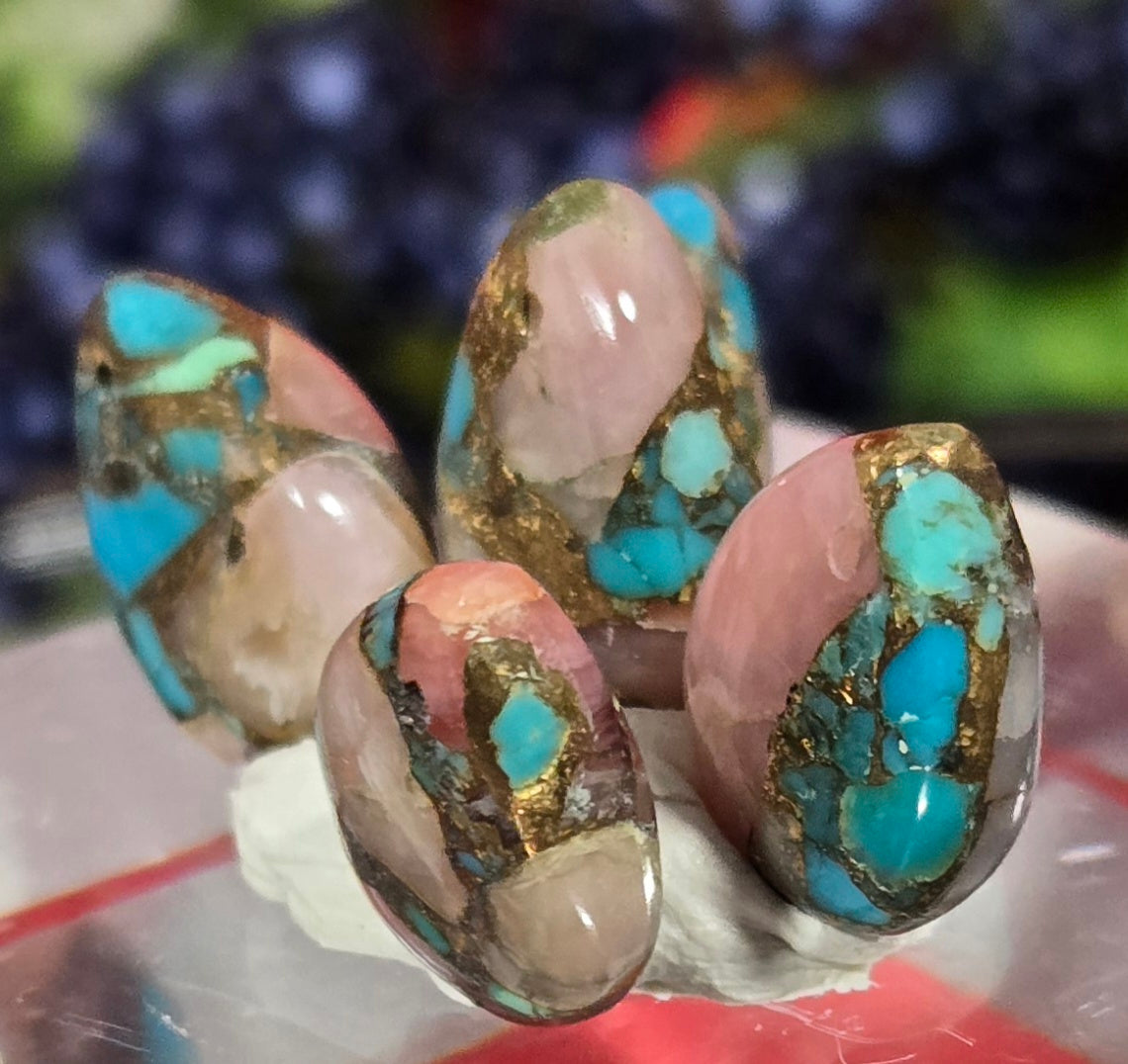 TURQUOISE PYRITE CABOCHON