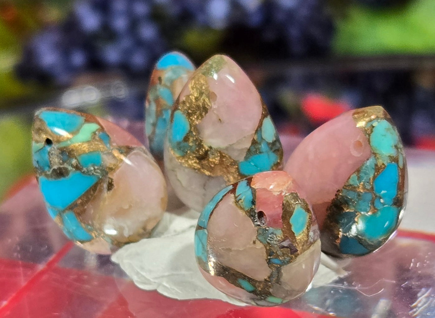 TURQUOISE PYRITE CABOCHON