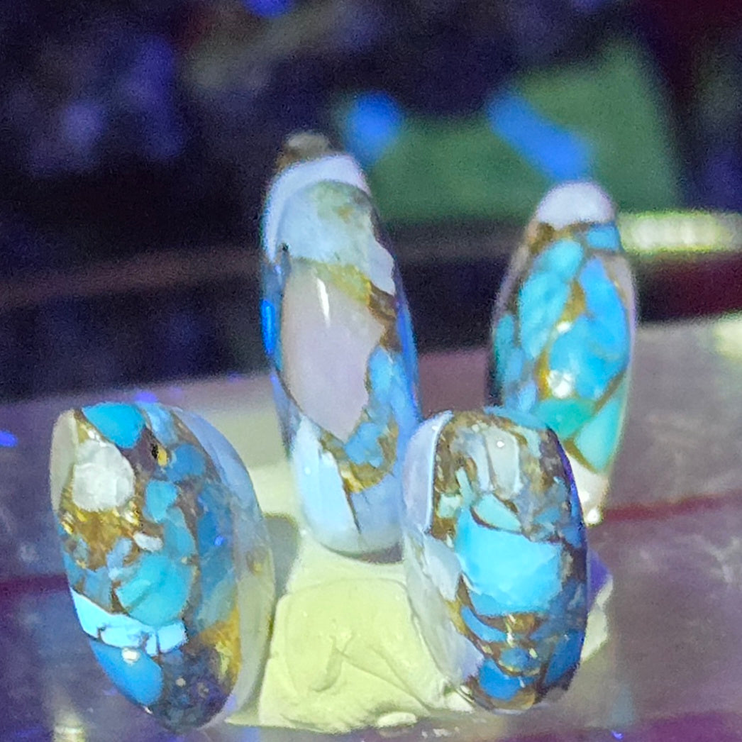 TURQUOISE PYRITE CABOCHON