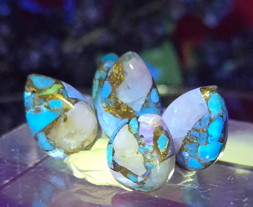 TURQUOISE PYRITE CABOCHON