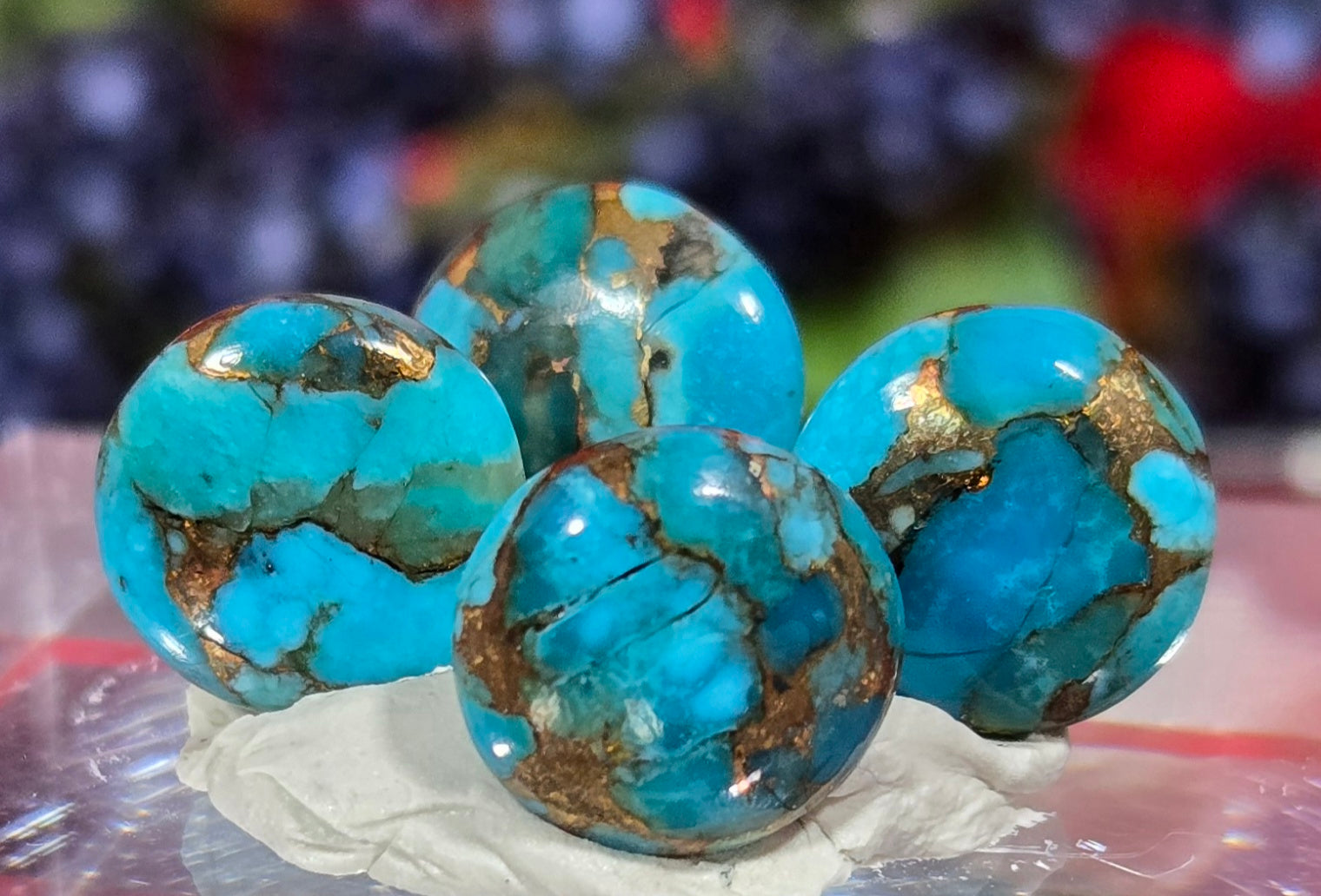 TURQUOISE PYRITE CABOCHON