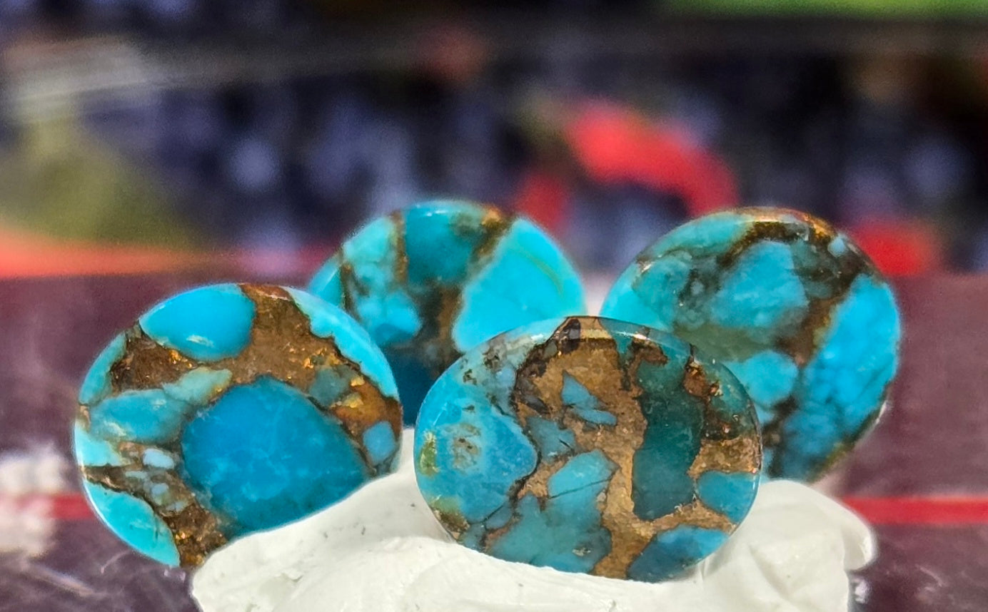 TURQUOISE PYRITE CABOCHON
