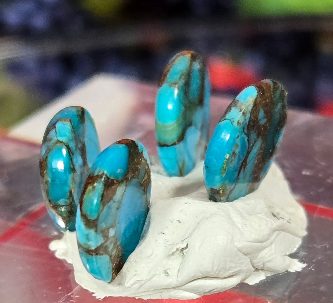 TURQUOISE PYRITE CABOCHON