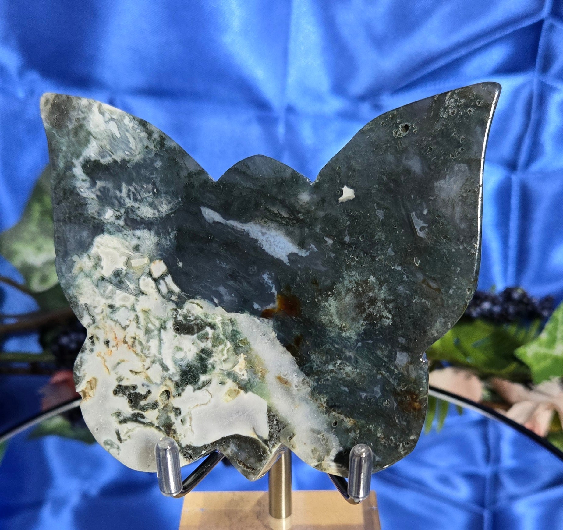 MOSS AGATE BUTTERFLY