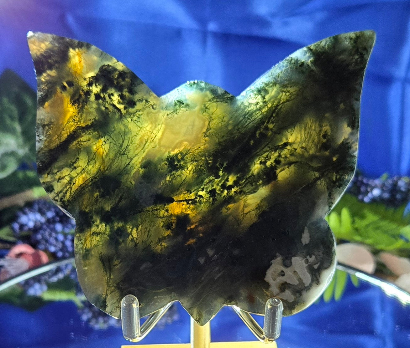 MOSS AGATE BUTTERFLY