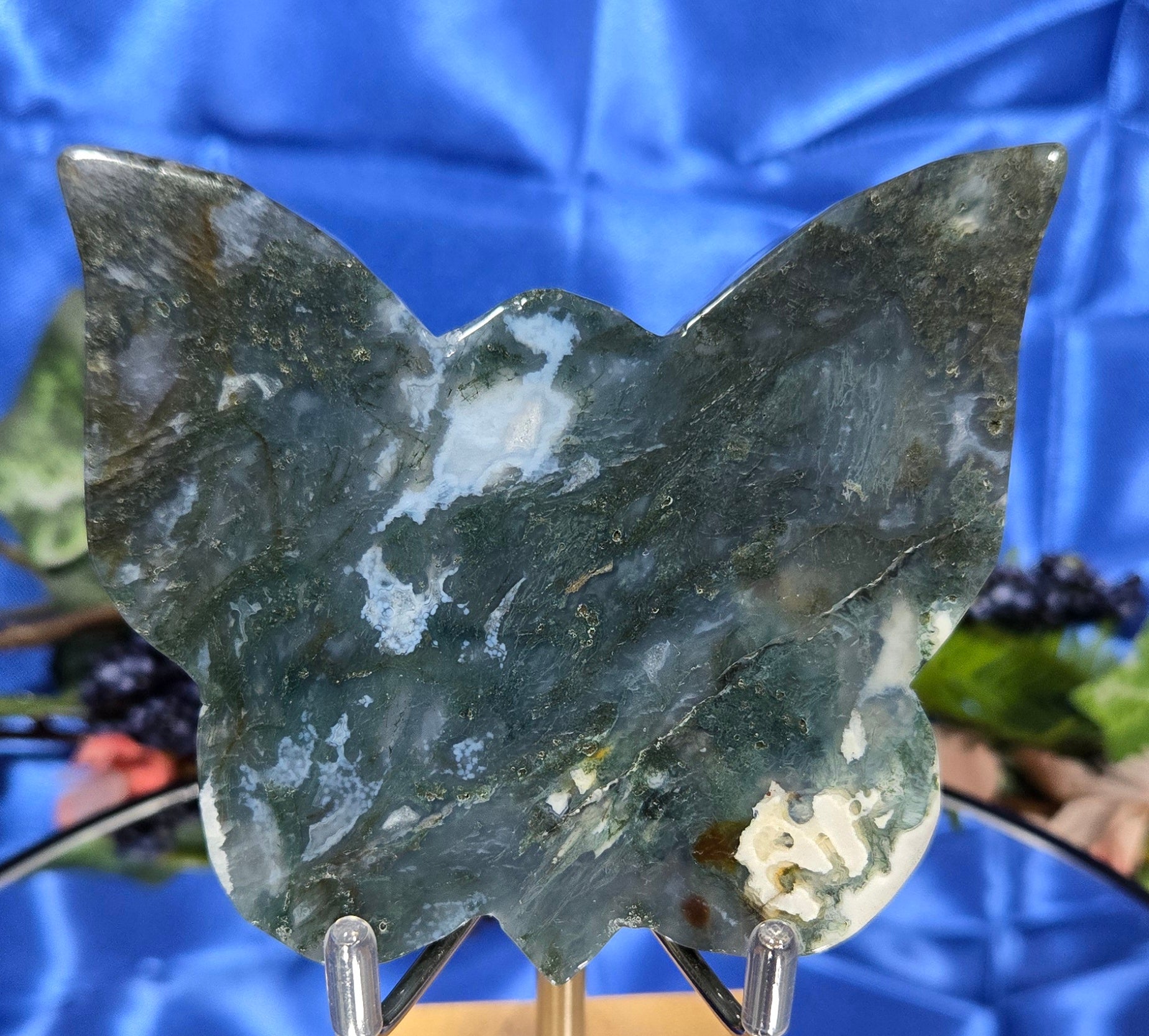 MOSS AGATE BUTTERFLY