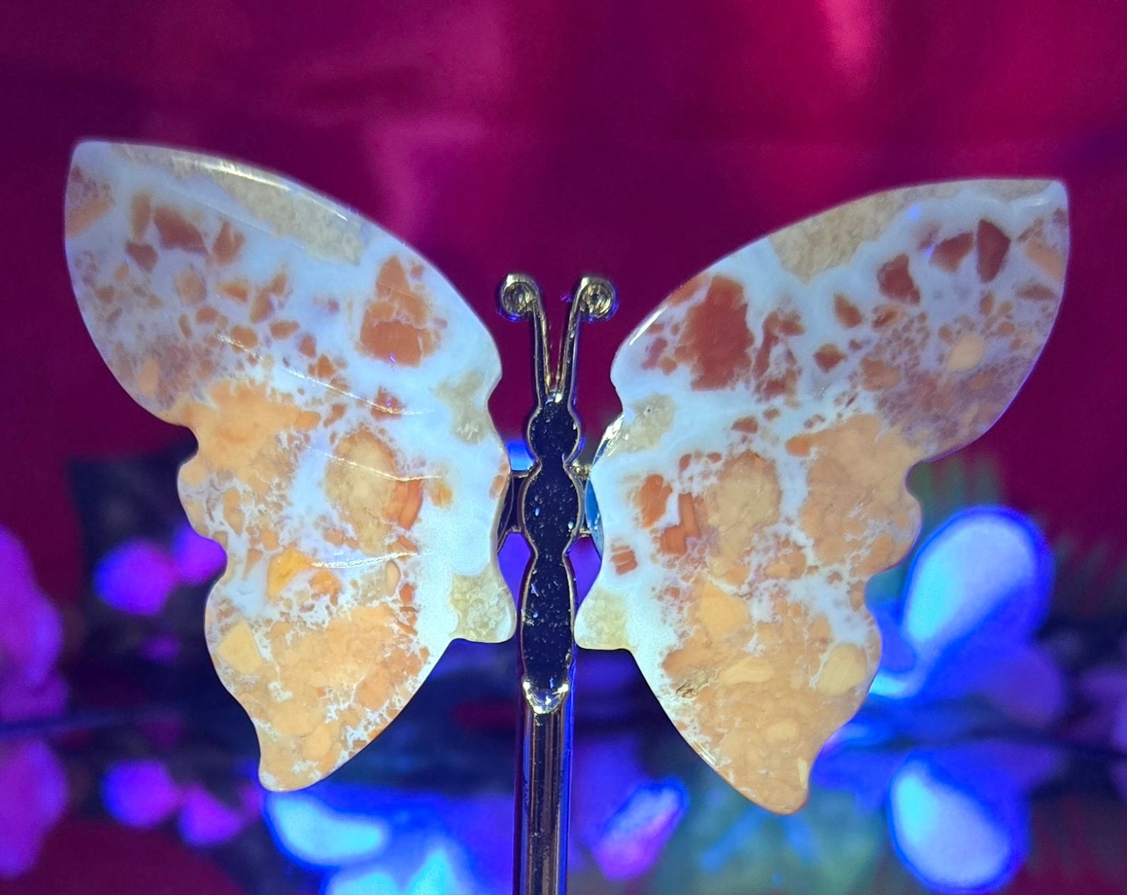 PINK OPAL BUTTERFLY