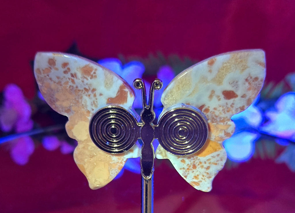 PINK OPAL BUTTERFLY