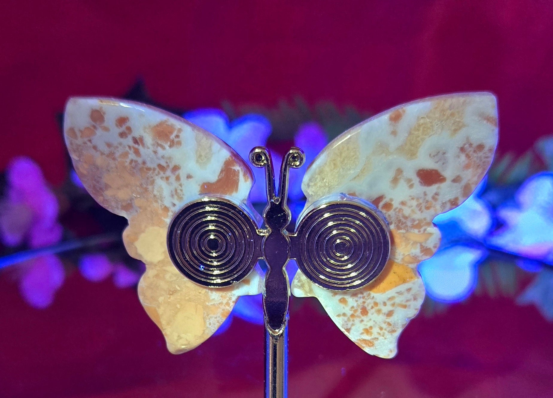 PINK OPAL BUTTERFLY