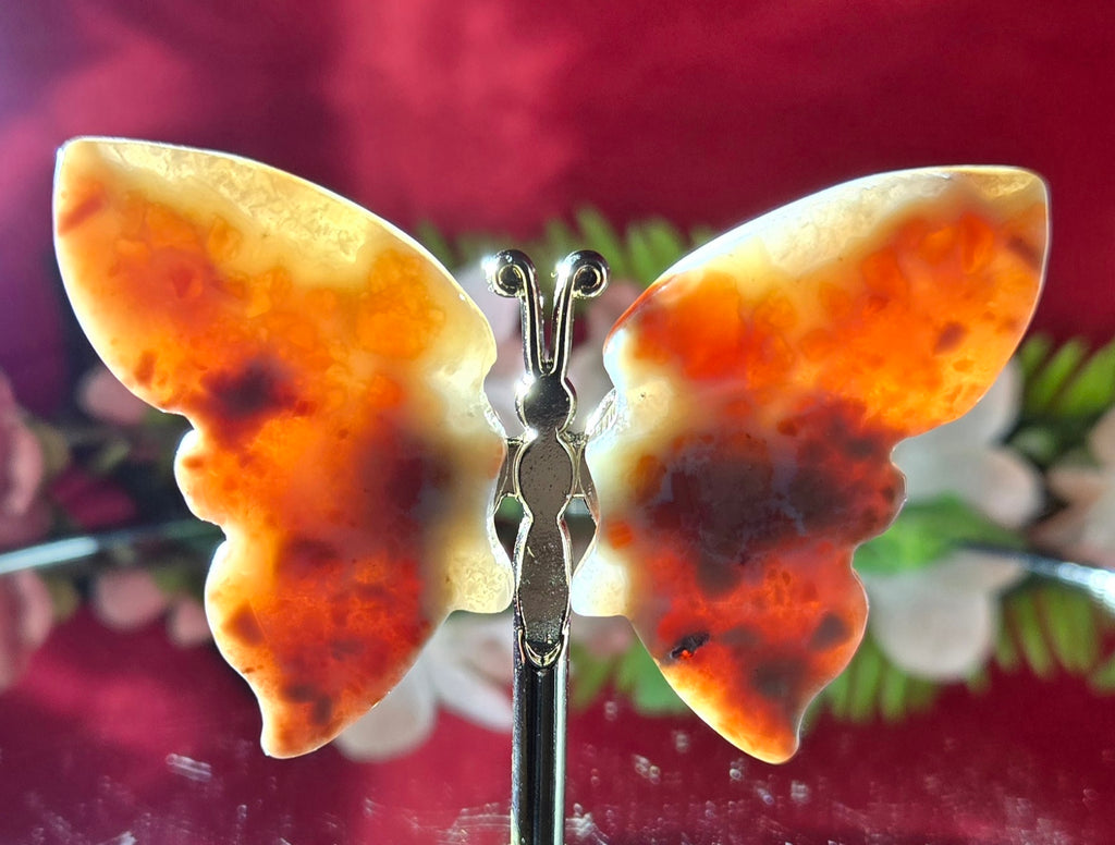 PINK OPAL BUTTERFLY