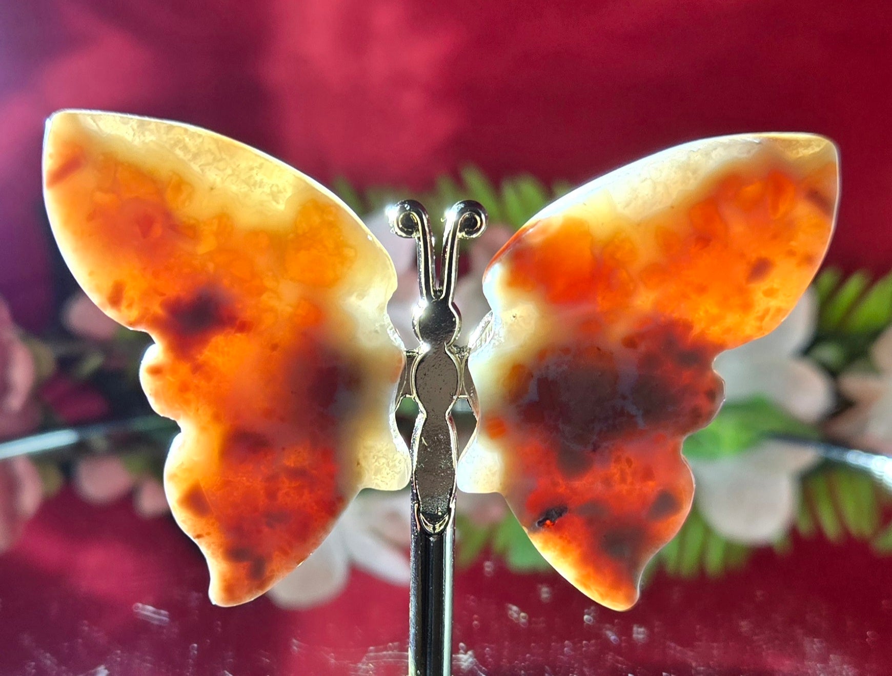 PINK OPAL BUTTERFLY