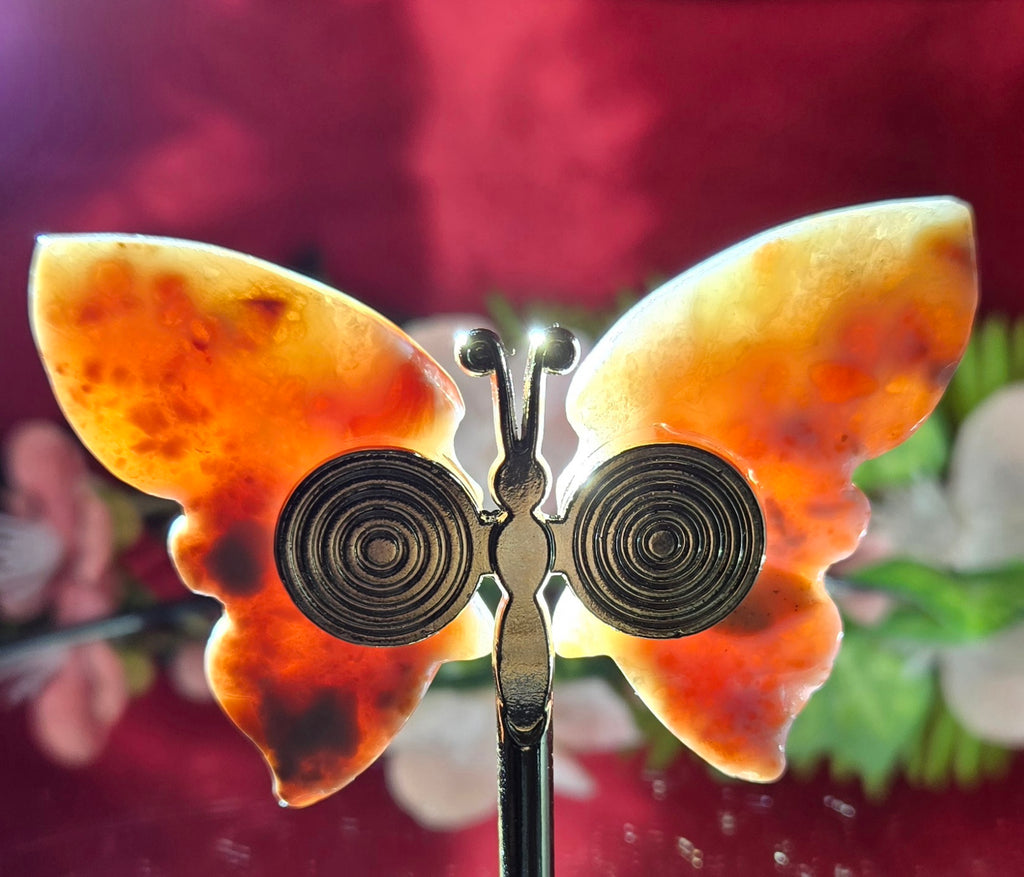 PINK OPAL BUTTERFLY