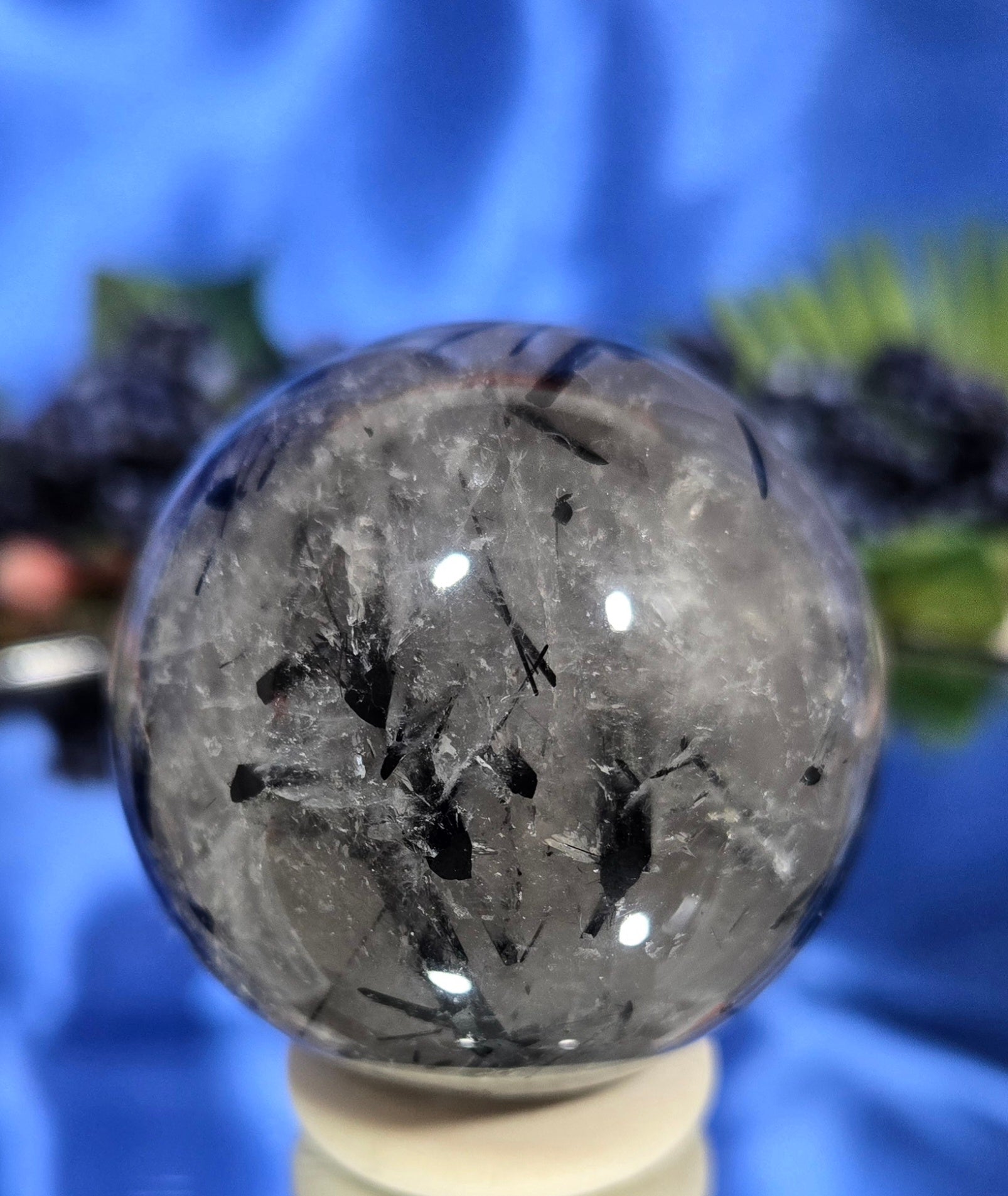 BLACK TOURMALINE IN QUARTZ