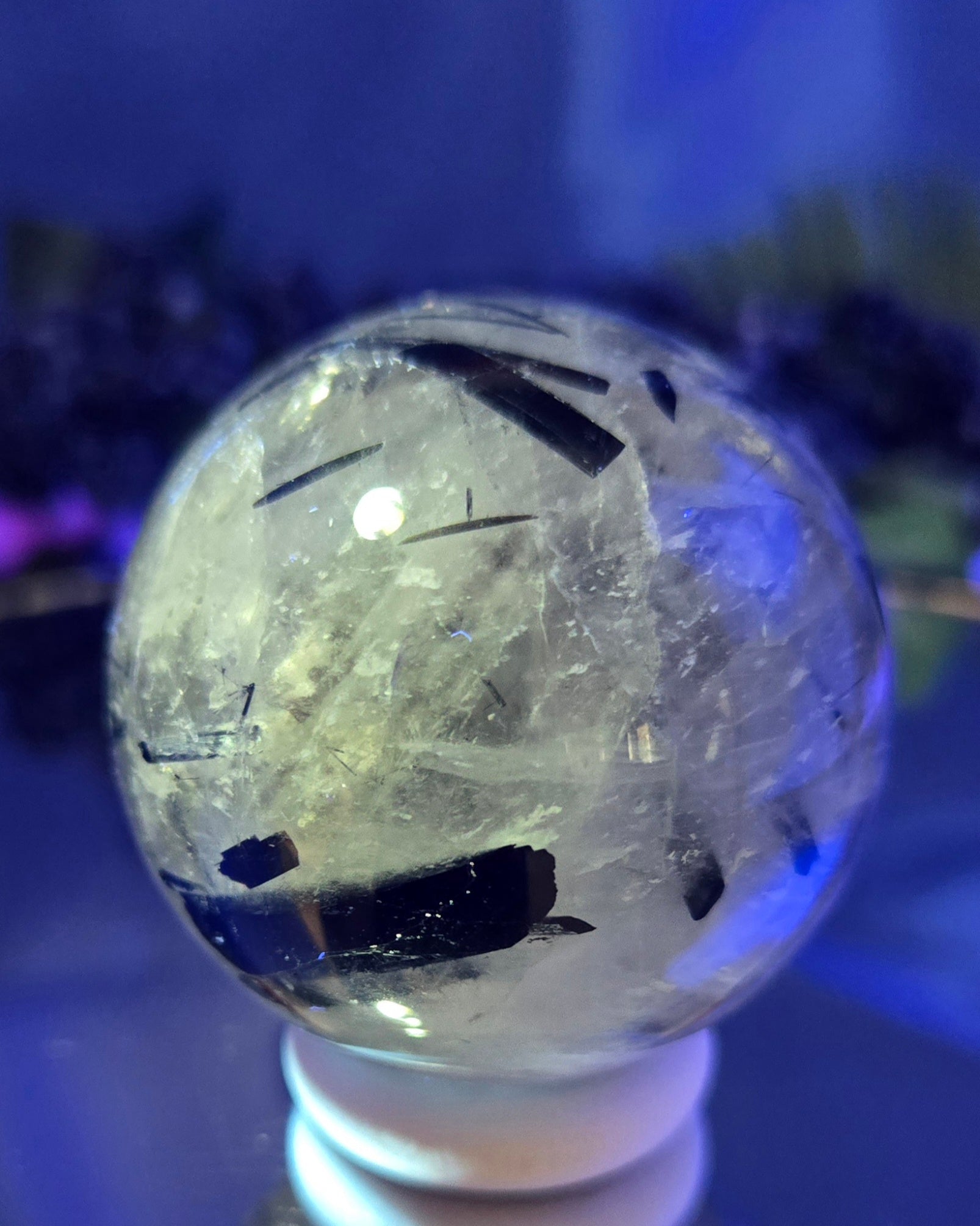 BLACK TOURMALINE IN QUARTZ
